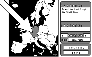 Euro Quiz atari screenshot